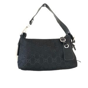 Authentic Gucci black small purse-silver accents